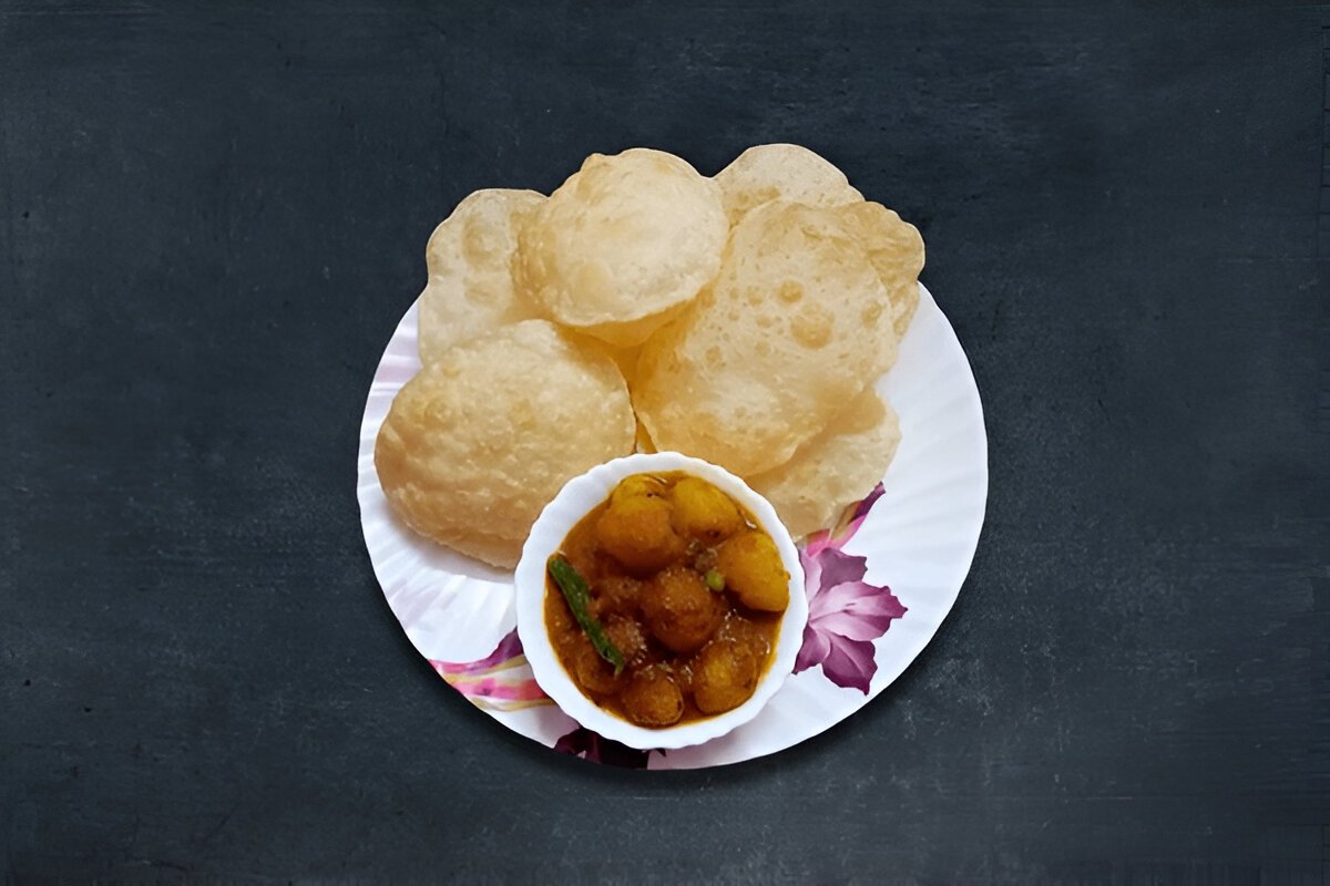 Luchi Puri with Alur Dom - Indian cuisine