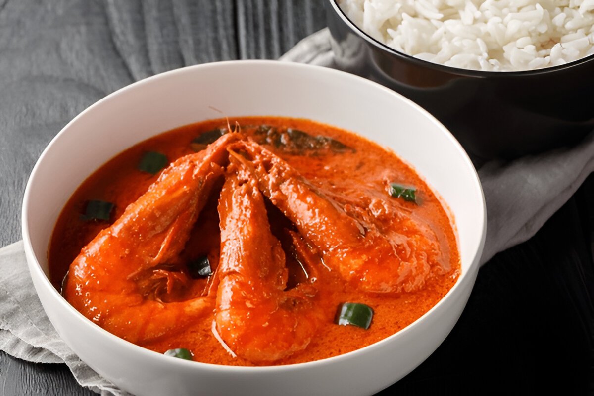 Chingri malai curry also known as prawn malai curry