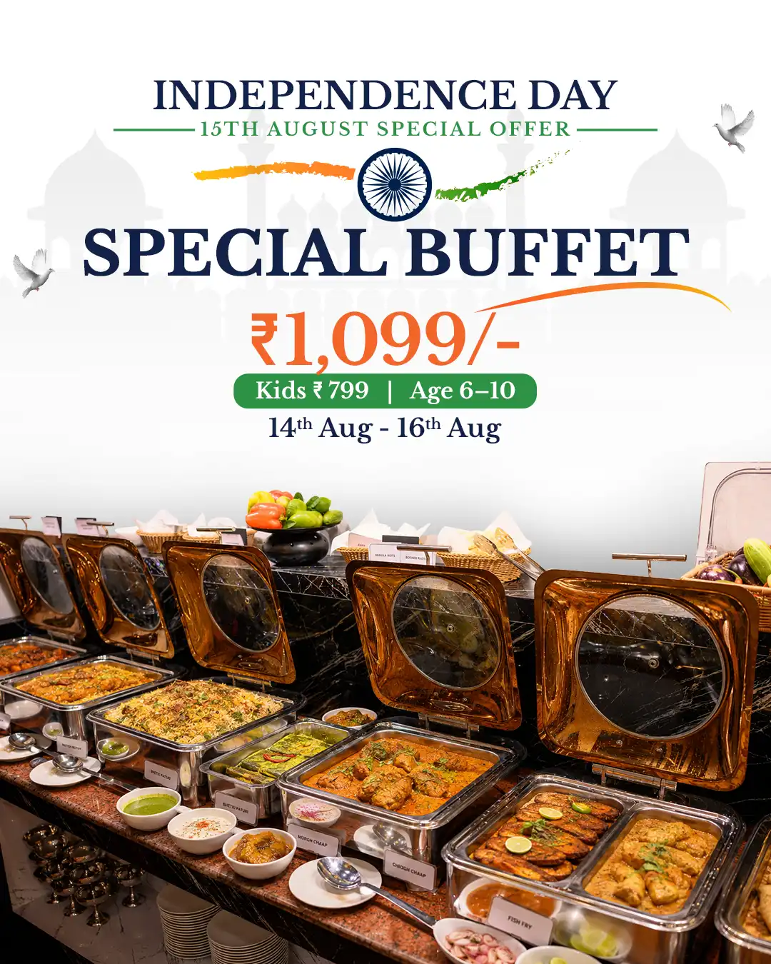Independence Day Unlimited Buffet at Devi Chowdhurani