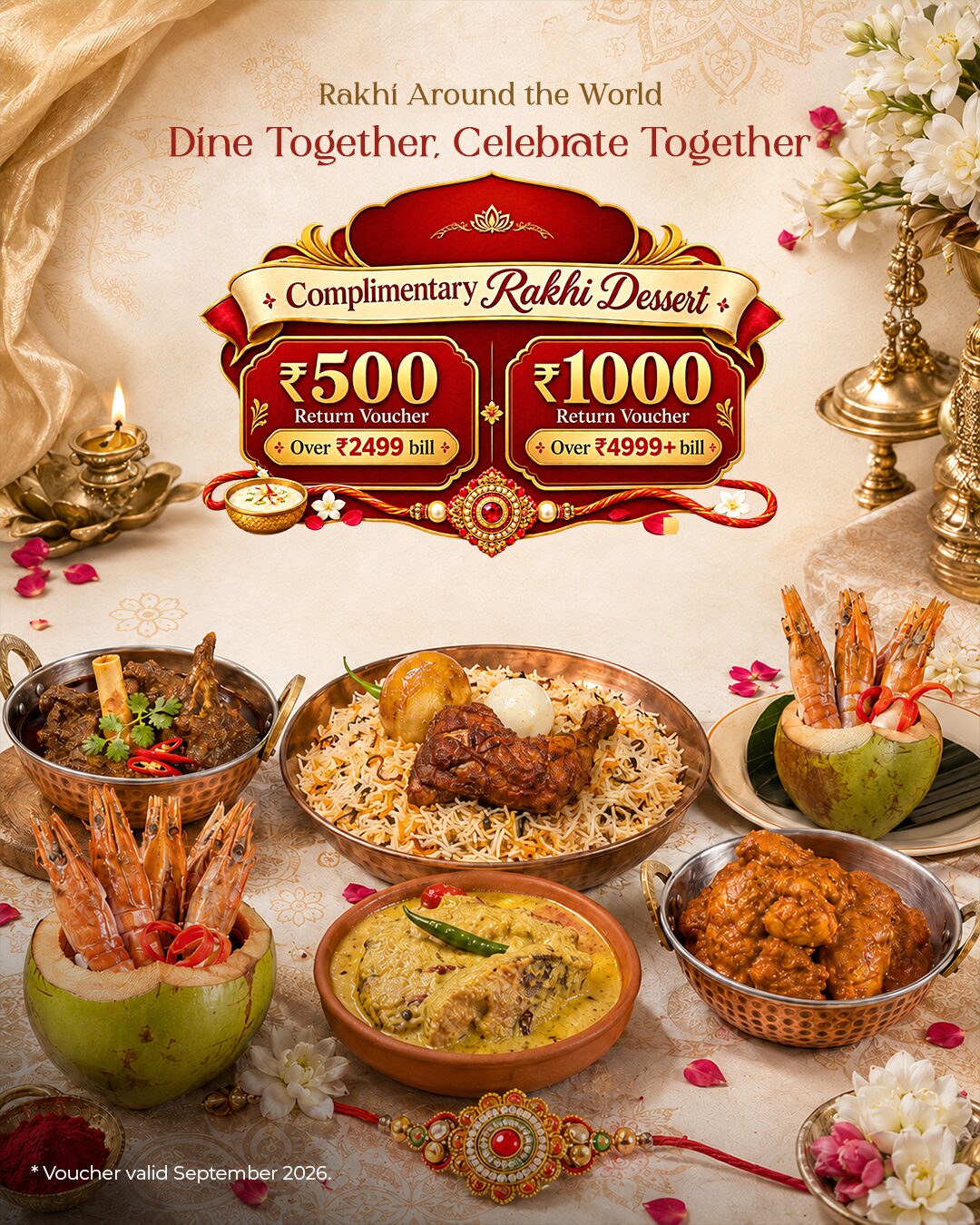 Same bond. Same fight for the last bite! This Rakhi, dine together at Devi Chowdhurani