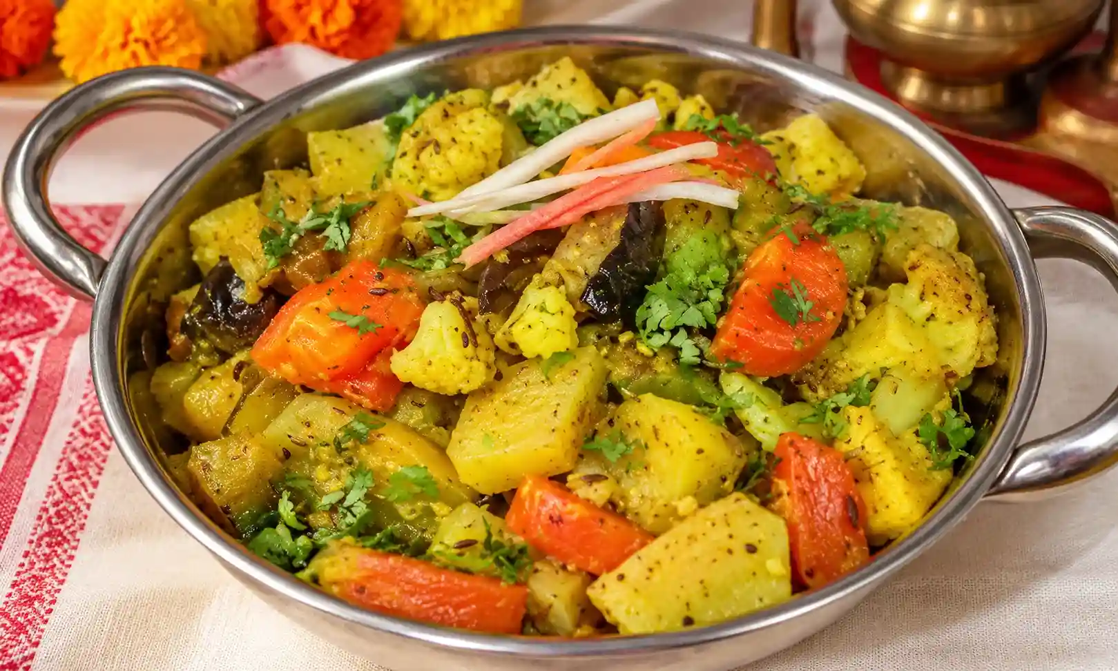 Bengali Labra in a Festive Serving Bowl